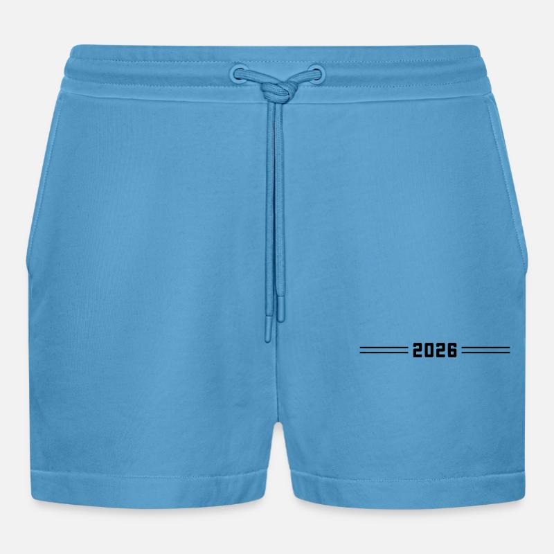 2026 Symbol - Organic Relaxed Cropped Shorts Made in EU -  Sol Blue