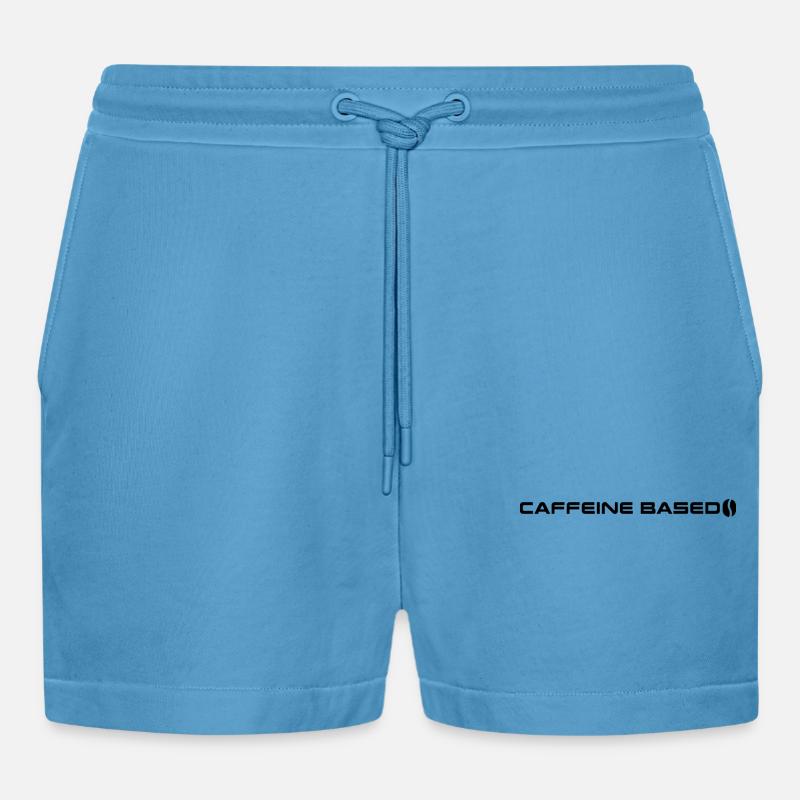 Caffeine based - Coffee lovers - Organic Relaxed Cropped Shorts Made in EU -  Sol Blue