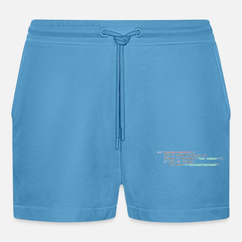 Python Russisches Roulette - Organic Relaxed Cropped Shorts Made in EU -  Sol Blue