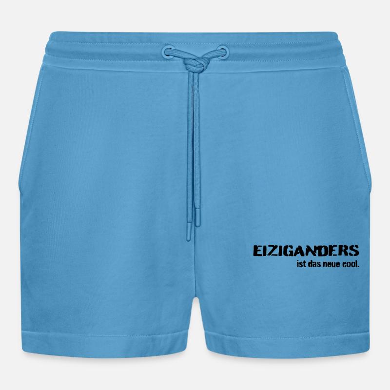 Einziganders ist das neue cool - Organic Relaxed Cropped Shorts Made in EU -  Sol Blue