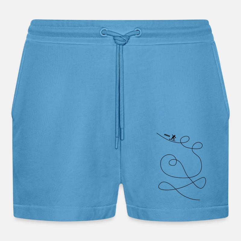 Surfer macht Loopings - Organic Relaxed Cropped Shorts Made in EU -  Sol Blue