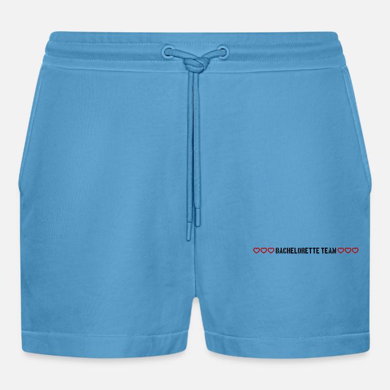 bachelorette team herzchen - Organic Relaxed Cropped Shorts Made in EU -  Sol Blue