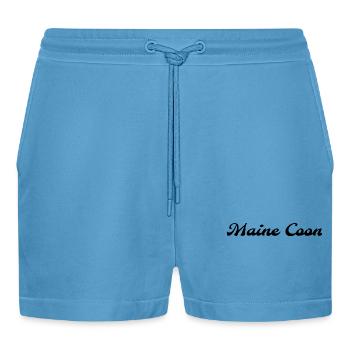 T-shirt typo Maine Coon style Molle - Short bio décontracté court fabriqué en UE -  Sol Blue - Devant