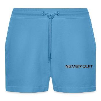 Motif d’endurance Never Quit - Short bio décontracté court fabriqué en UE -  Sol Blue - Devant
