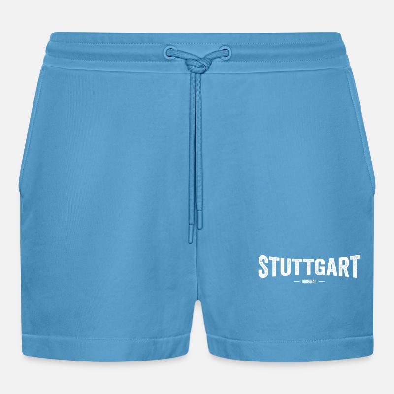 Stuttgart Original - Organic Relaxed Cropped Shorts Made in EU - Sol Blue