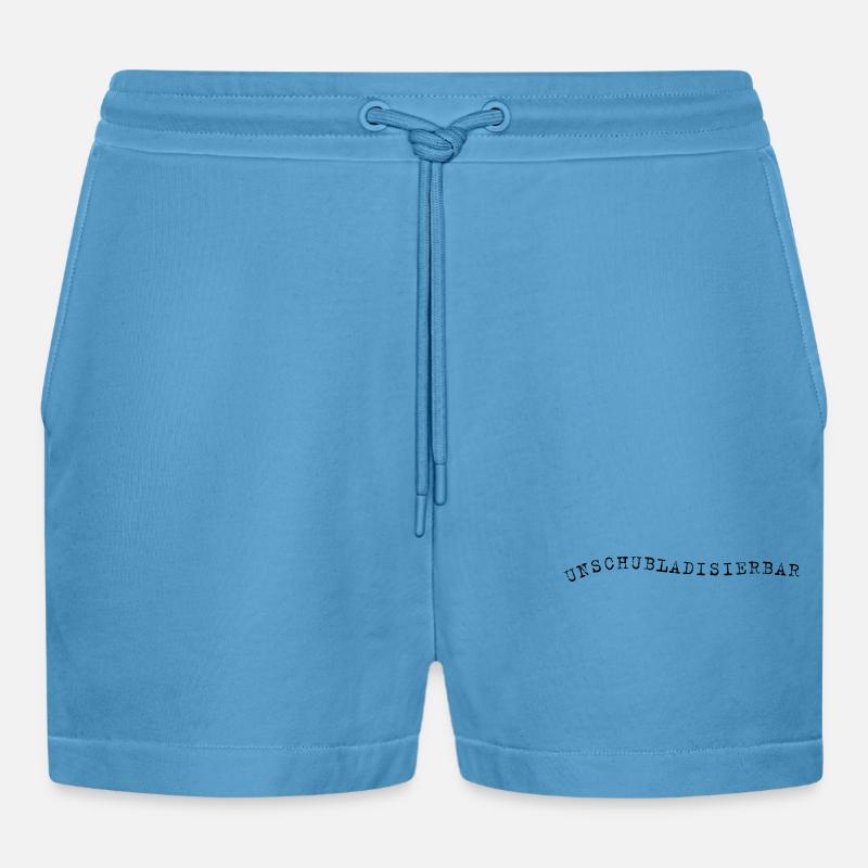 Unschubladisbar – Expression autodérisoire - Short bio décontracté court fabriqué en UE -  Sol Blue