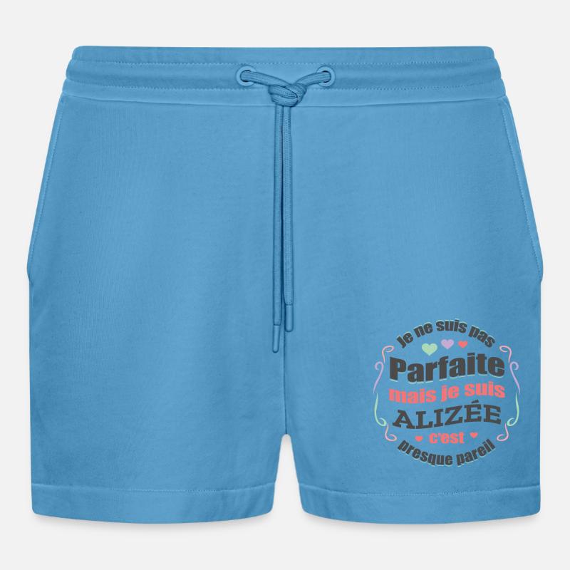 ALIZÉE PARFAITE - PRENOM ALIZÉE - Short bio décontracté court fabriqué en UE - Sol Blue