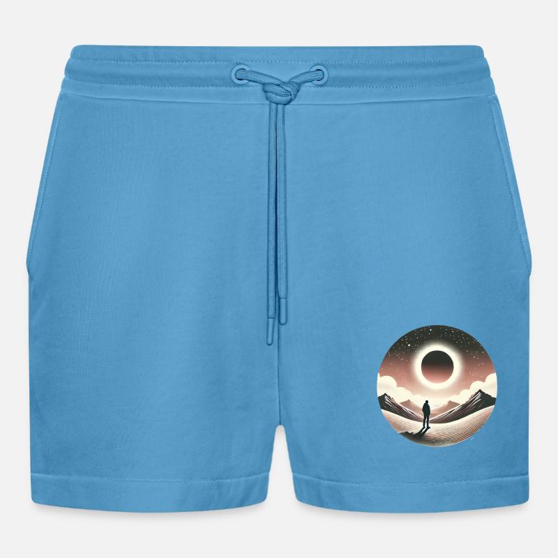 Conception de silhouette Eclipse Gaze - Short bio décontracté court fabriqué en UE -  Sol Blue