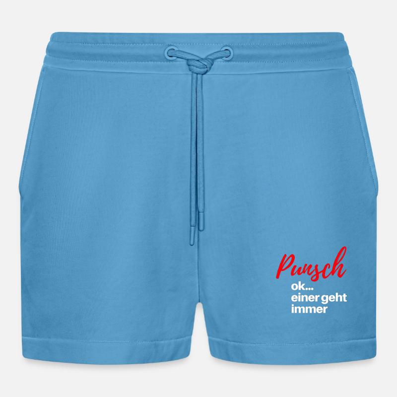 Punsch einer geht immer Weihnachtsmarkt - Organic Relaxed Cropped Shorts Made in EU -  Sol Blue