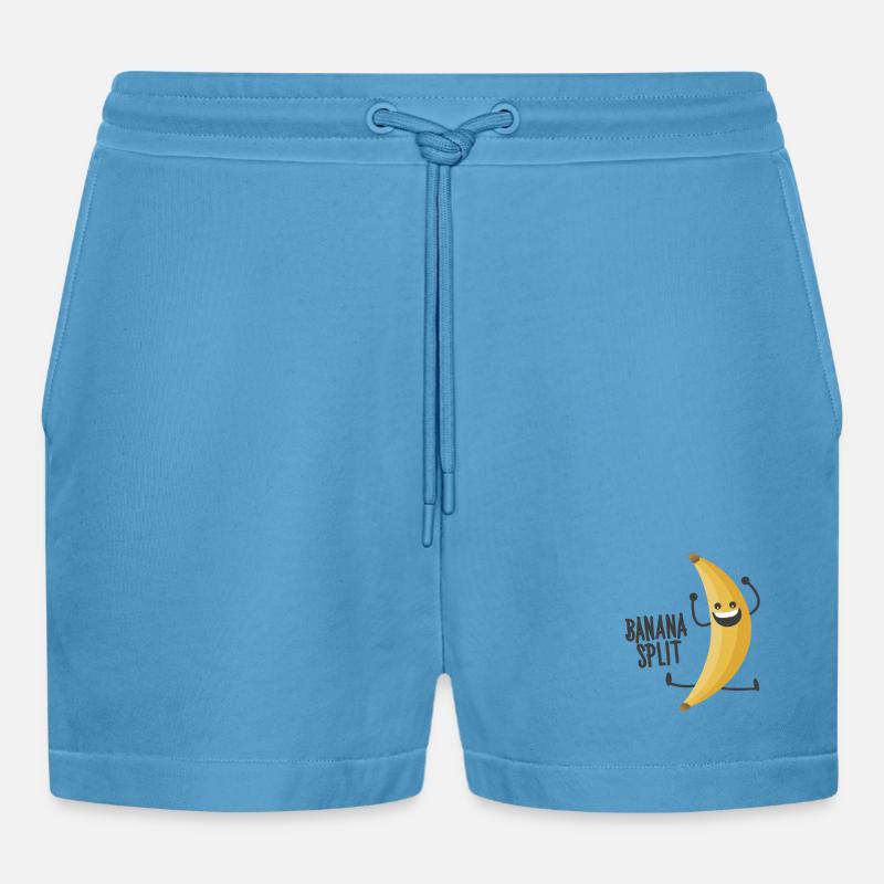 Banana Split - Short bio décontracté court fabriqué en UE - Sol Blue