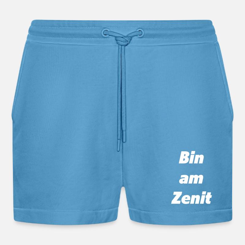 Bin am Zenit - Organic Relaxed Cropped Shorts Made in EU - Sol Blue