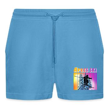 Apres ski - Organic Relaxed Cropped Shorts Made in EU -  Sol Blue - Front
