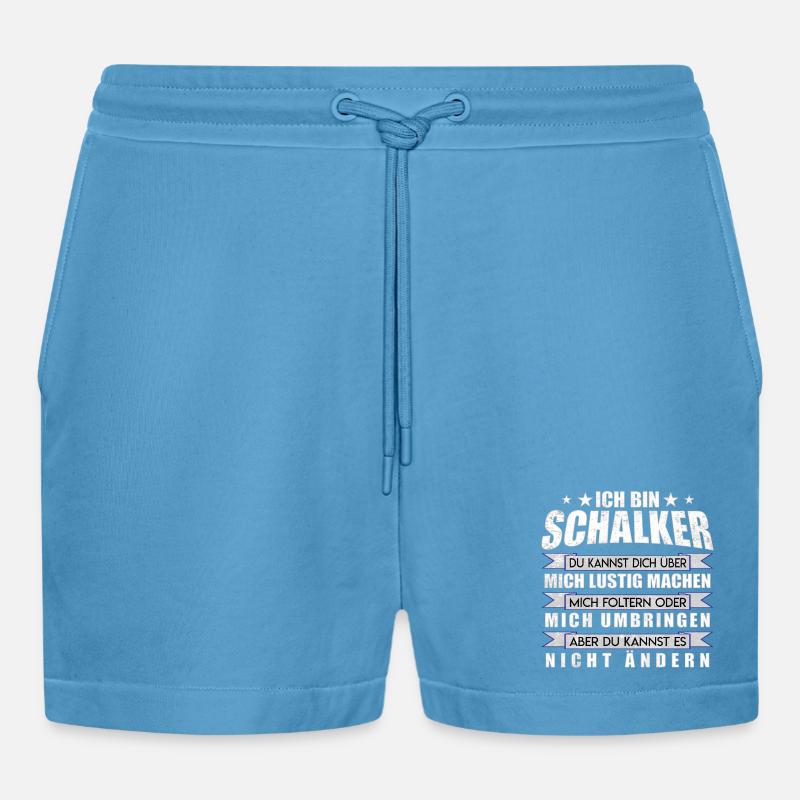 Ich bin Schalker | Fan Design Geschenkidee - Organic Relaxed Cropped Shorts Made in EU -  Sol Blue