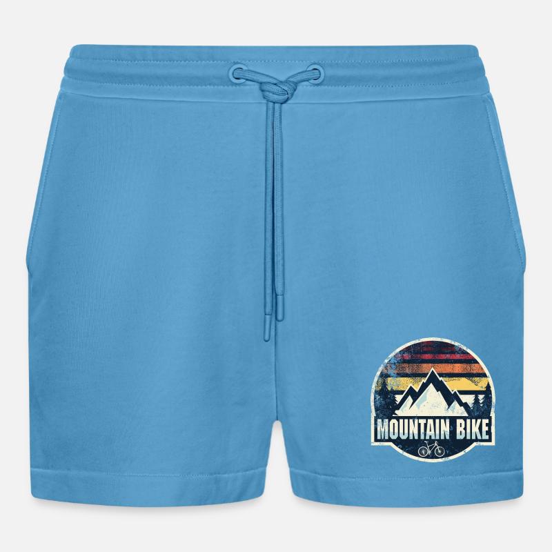 Patch rétro pour VTT - Short bio décontracté court fabriqué en UE -  Sol Blue