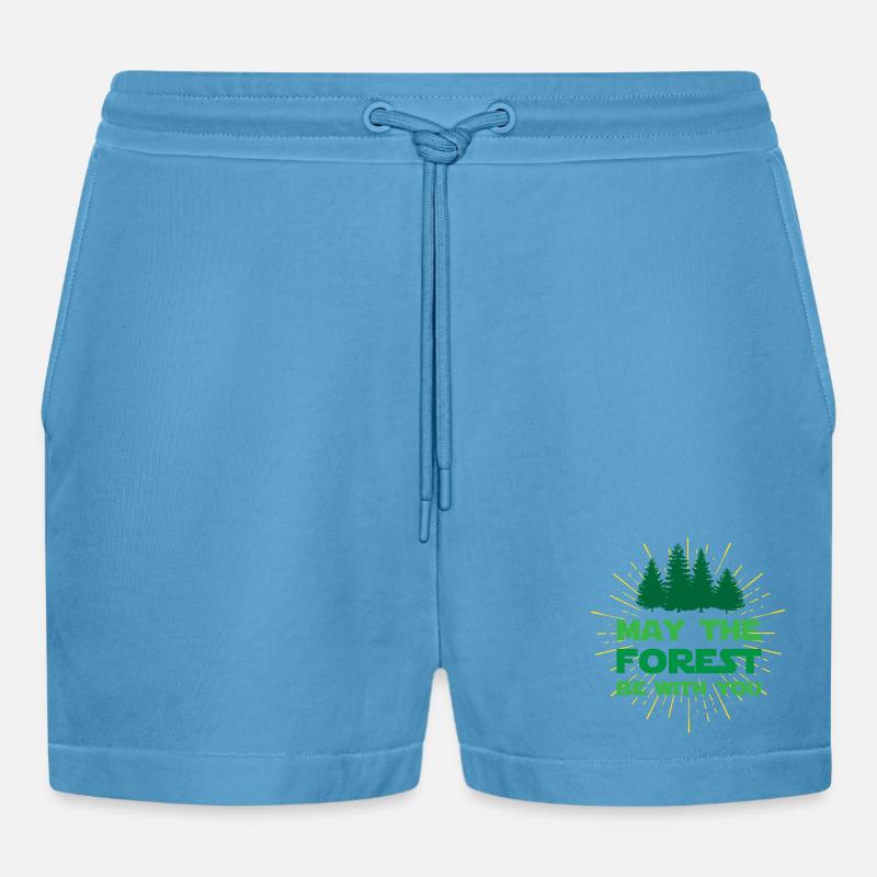 Möge der Wald mit dir sein - Organic Relaxed Cropped Shorts Made in EU -  Sol Blue