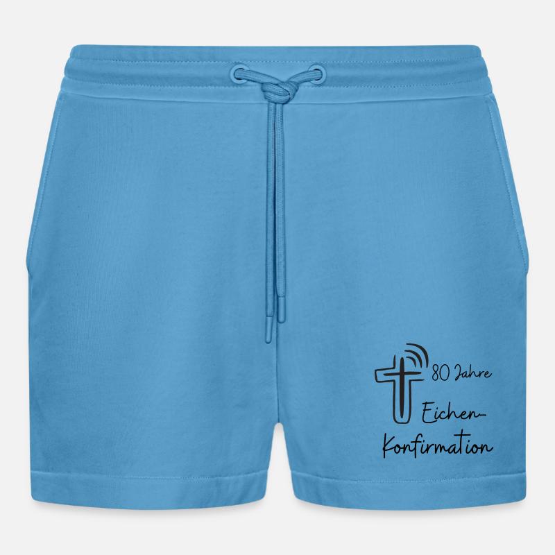Eichen-Konfirmation 80 Jahre Jubelkonfirmation - Organic Relaxed Cropped Shorts Made in EU -  Sol Blue