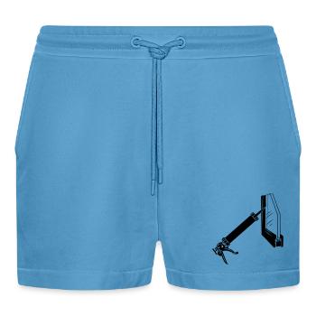 Thermopane-Glaser-Abdichtungsspritze - Organic Relaxed Cropped Shorts Made in EU -  Sol Blue - Vorne
