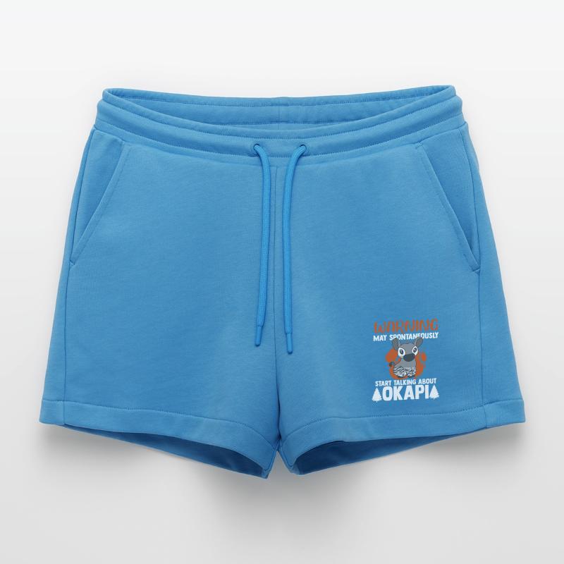 Okapi between forest and wilderness Organic Relaxed Cropped Shorts Made in EU