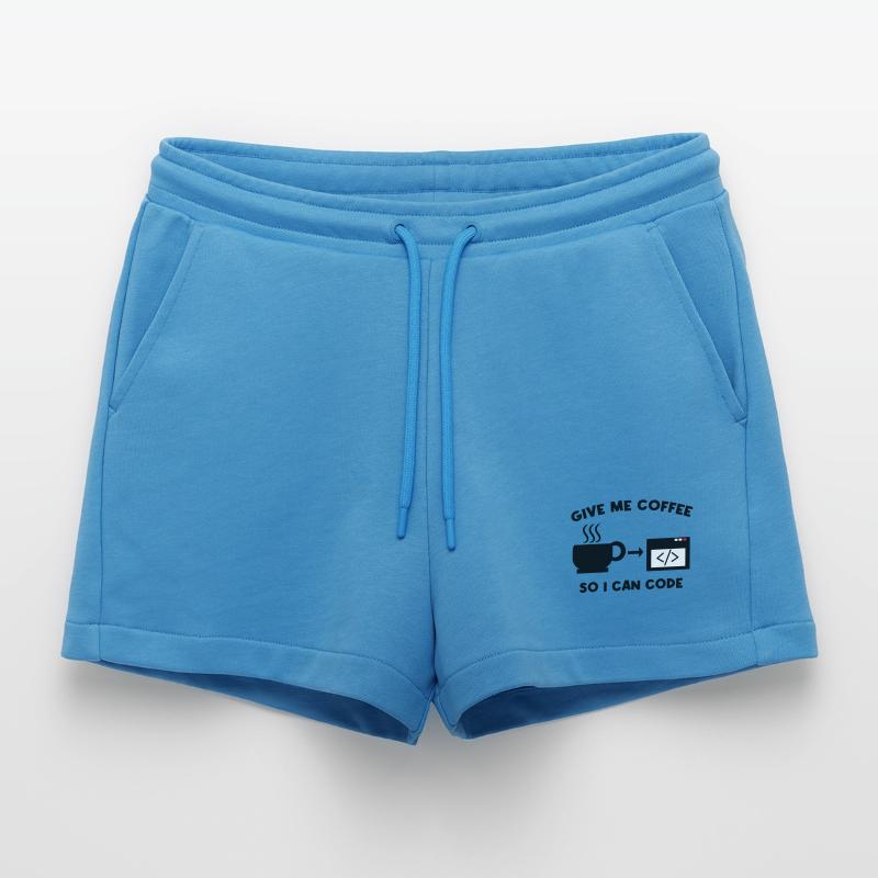 Worker Job Career Coder Statement Success Organic Relaxed Cropped Shorts Made in EU