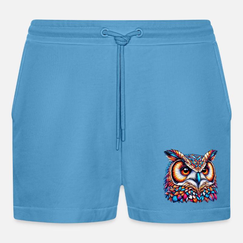 Eule - Organic Relaxed Cropped Shorts Made in EU -  Sol Blue