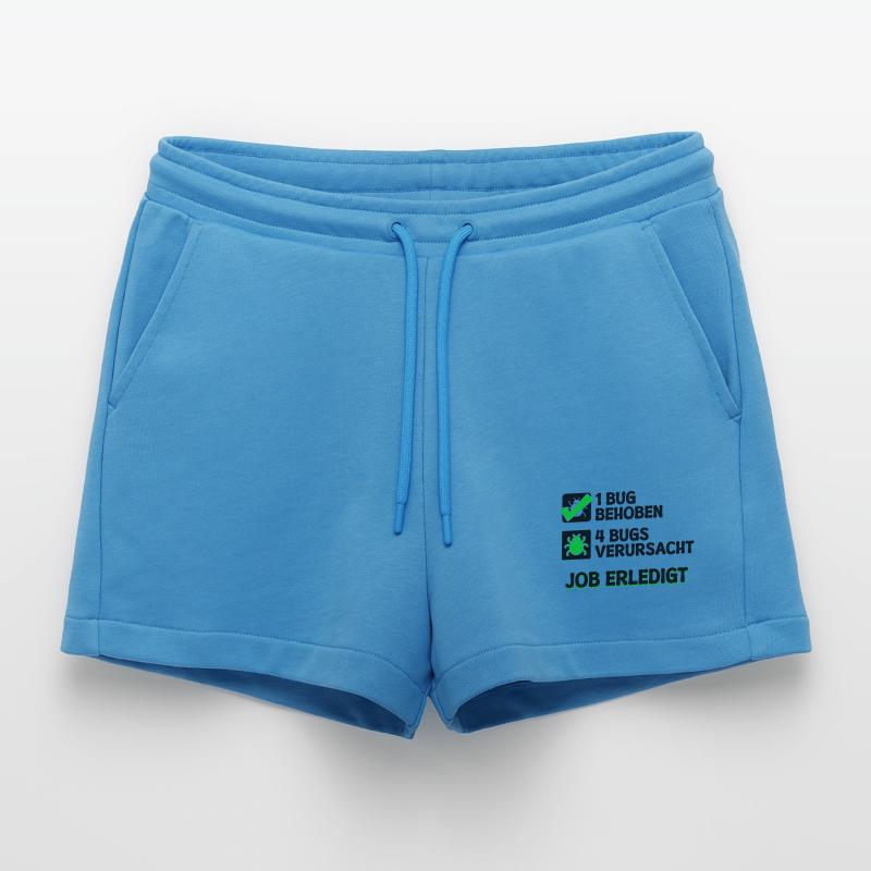 Open Source Bugfixing Bugs Developer Programmier Organic Relaxed Cropped Shorts Made in EU