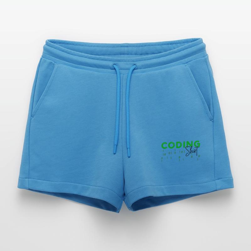 Coden Developer Programmierer Webentwickler Spruch Organic Relaxed Cropped Shorts Made in EU