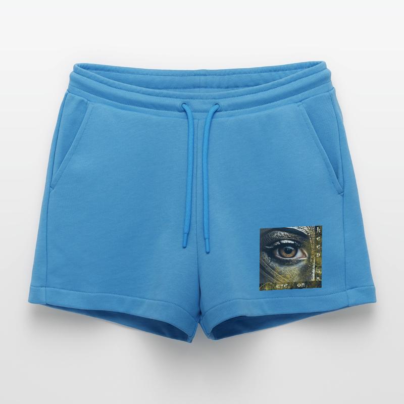 keep an eye on - Observation mode Organic Relaxed Cropped Shorts Made in EU