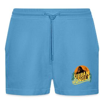 Urban Jungle Logo Couleur - Short bio décontracté court fabriqué en UE -  Sol Blue - Devant