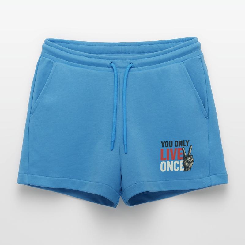 Du Lebst Nur Einmal Vintage Organic Relaxed Cropped Shorts Made in EU