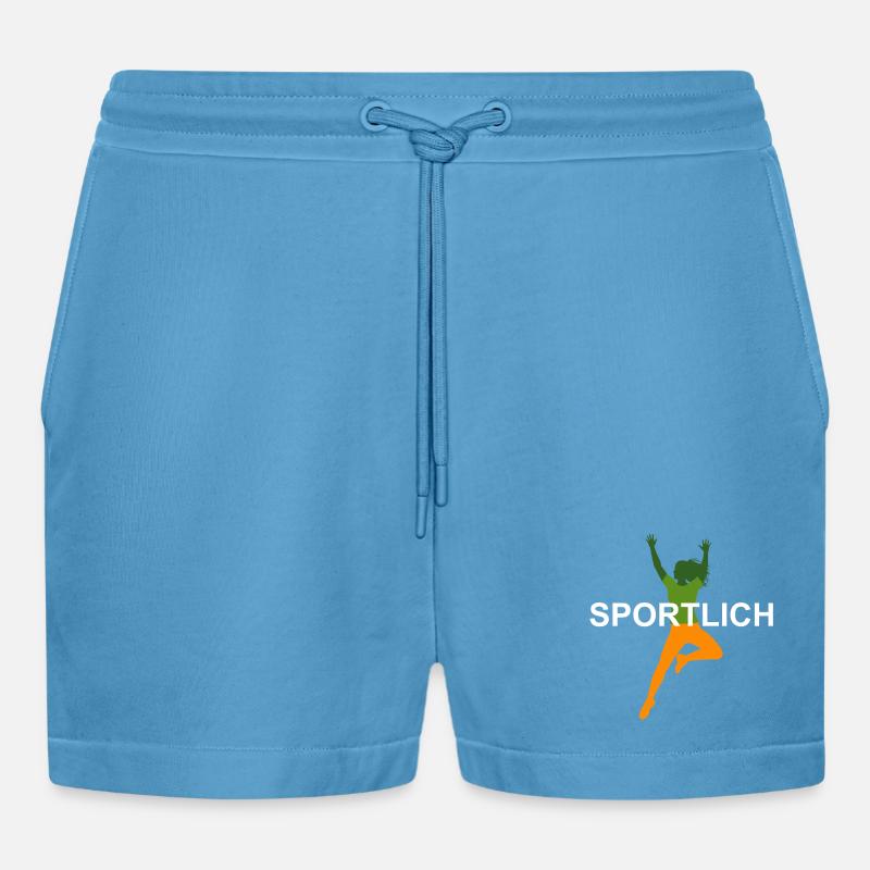 Conception de saut athlétique vive - Short bio décontracté court fabriqué en UE - Sol Blue
