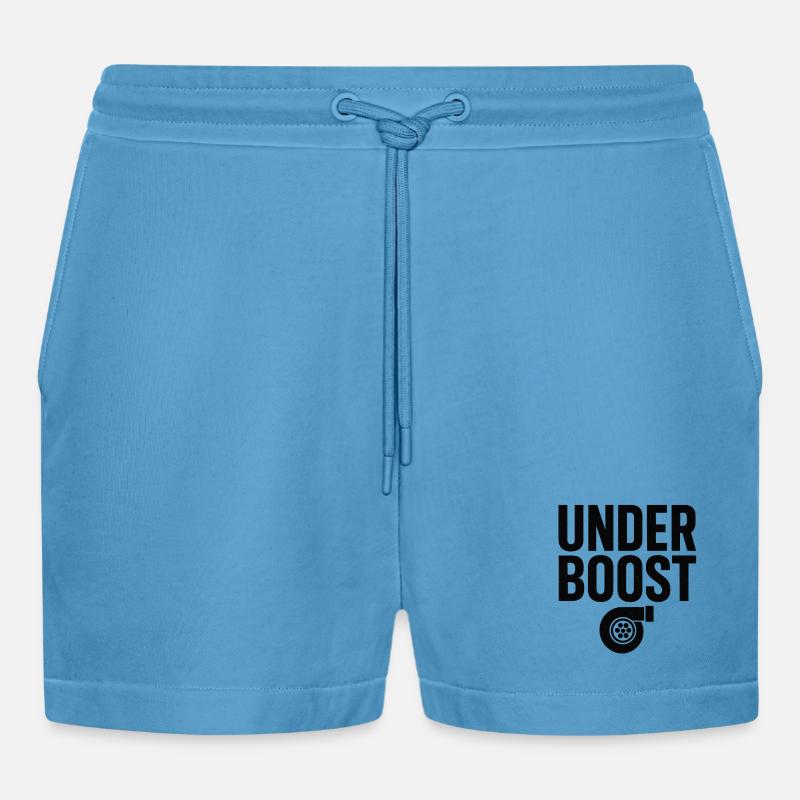 Conception du logo Under Boost - Short bio décontracté court fabriqué en UE -  Sol Blue