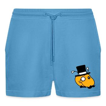 Caterpillar Sir Lord Rich Monocle Lunettes Chapeau haut de forme - Short bio décontracté court fabriqué en UE -  Sol Blue - Devant