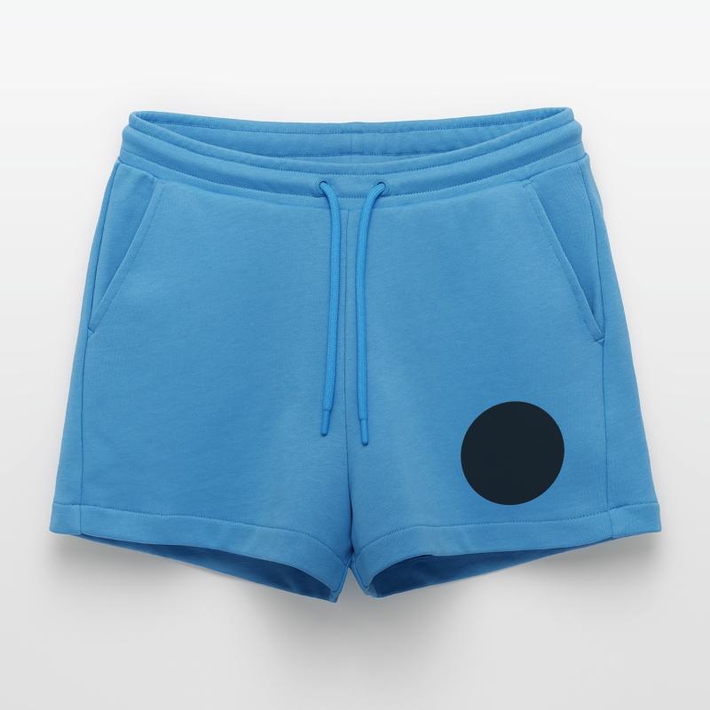 Abstract Black Geometry Pattern Organic Relaxed Cropped Shorts Made in EU