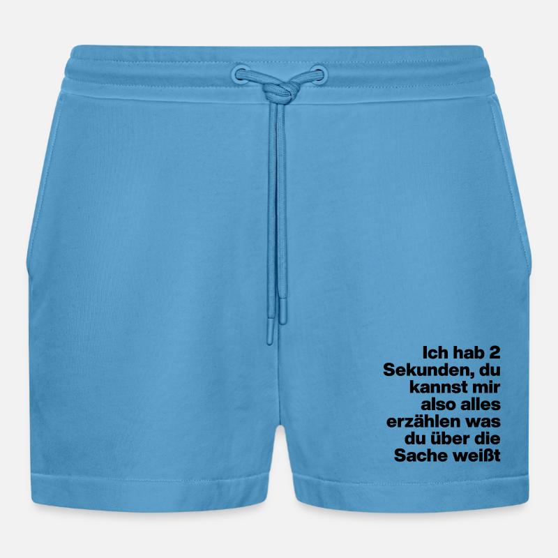 2 SECONDES, T’ES STUPIDE ? SARCASME, COQUIN - Short bio décontracté court fabriqué en UE -  Sol Blue