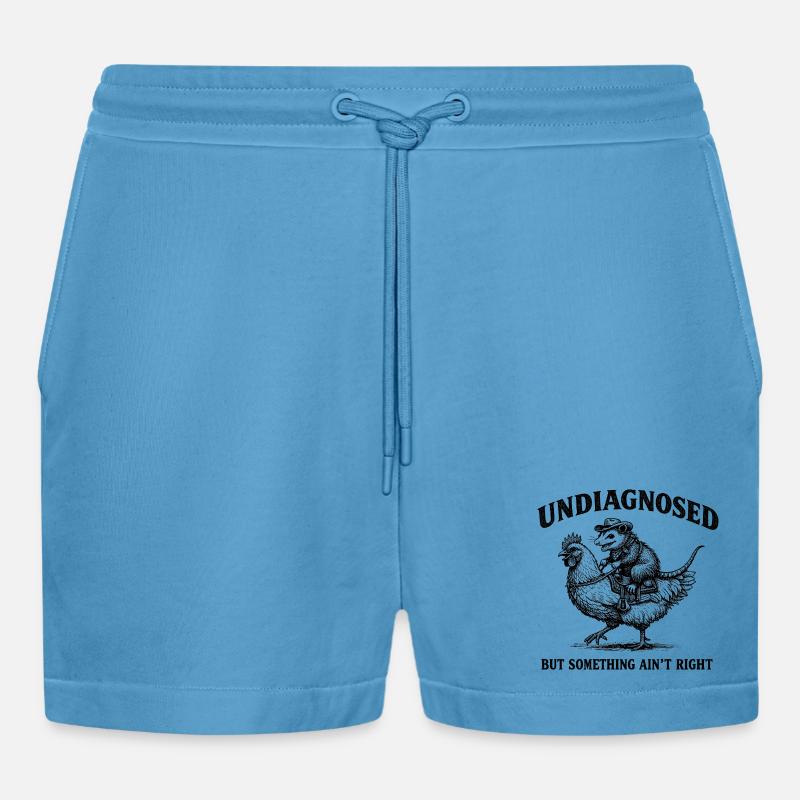 Not diagnosed, but something is wrong - Organic Relaxed Cropped Shorts Made in EU -  Sol Blue