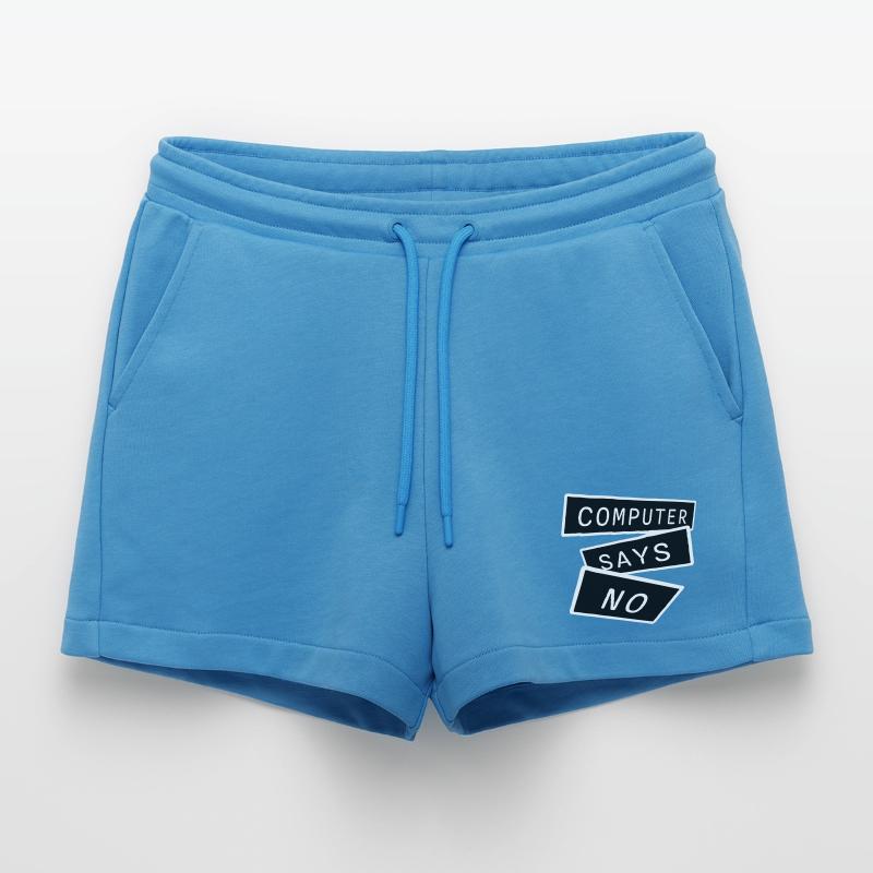Computer Says No Funny Programmer Nerd Technique Organic Relaxed Cropped Shorts Made in EU