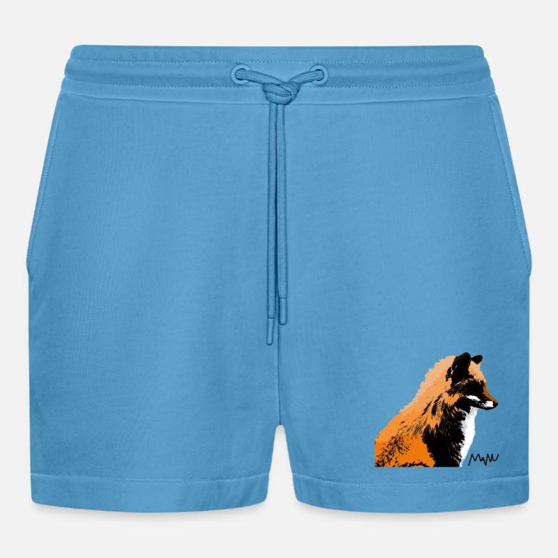 Fuchs - Organic Relaxed Cropped Shorts Made in EU - Sol Blue