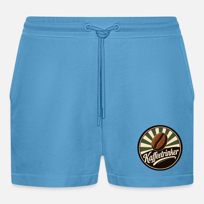 Kaffeetrinker klassisch - Organic Relaxed Cropped Shorts Made in EU - Sol Blue
