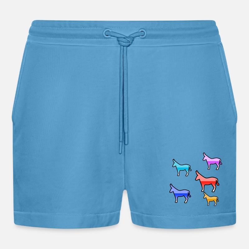 âne - Short bio décontracté court fabriqué en UE -  Sol Blue