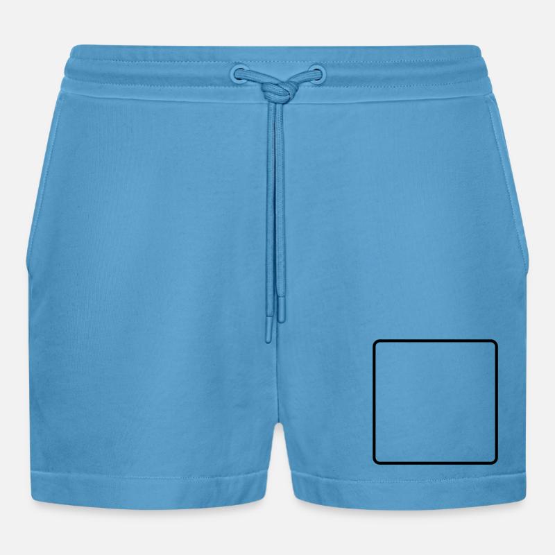 Frame Empty - Organic Relaxed Cropped Shorts Made in EU - Sol Blue