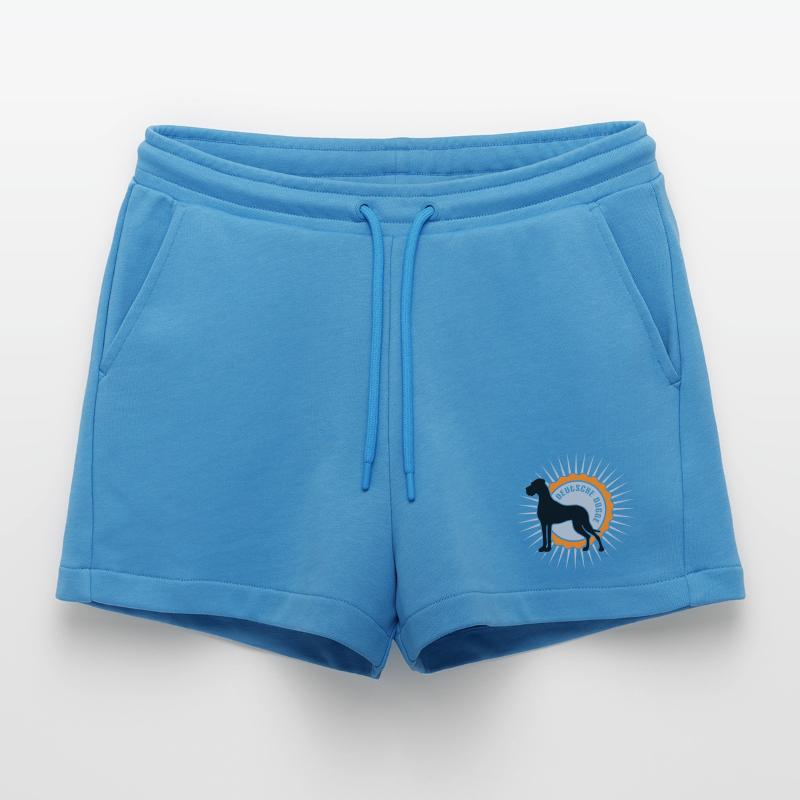 German mastiff stellar script Organic Relaxed Cropped Shorts Made in EU