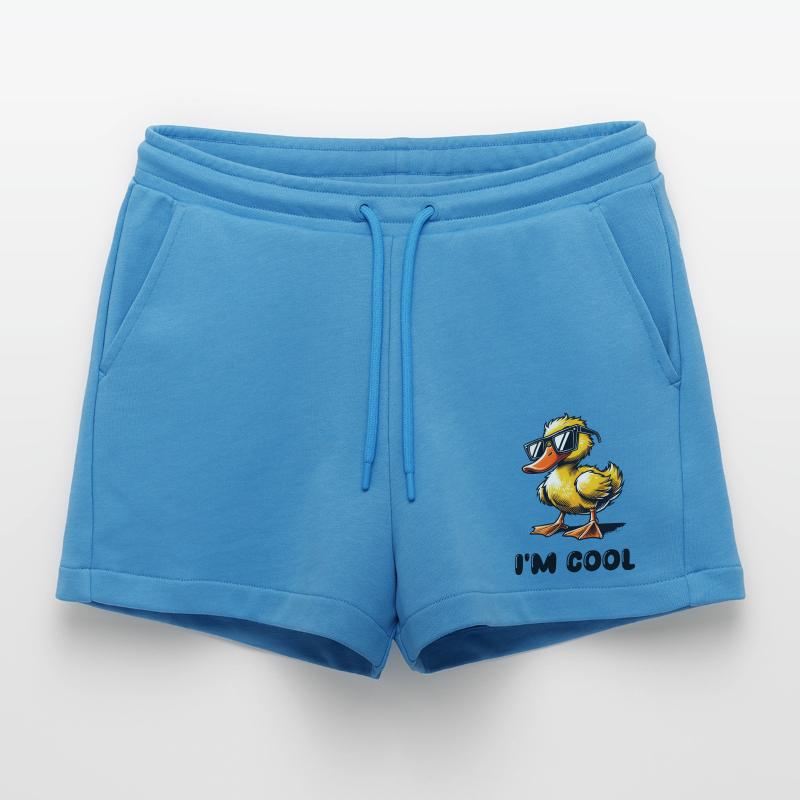 duck comic cool Organic Relaxed Cropped Shorts Made in EU