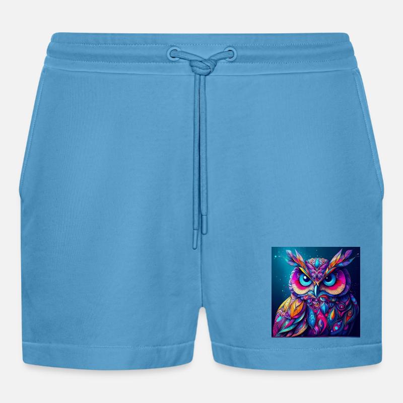 Eule - Organic Relaxed Cropped Shorts Made in EU -  Sol Blue