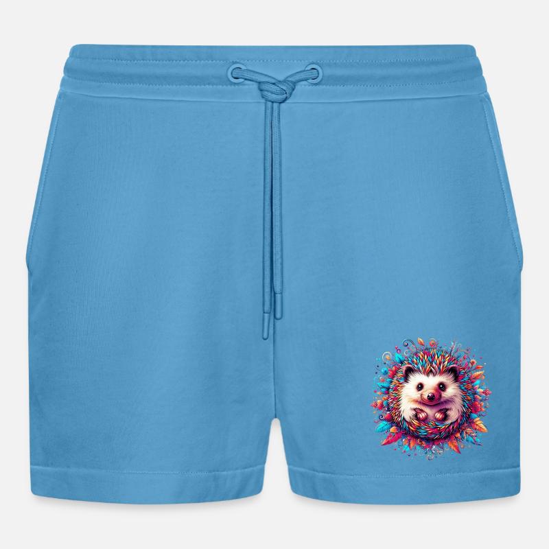 Igel - Organic Relaxed Cropped Shorts Made in EU - Sol Blue