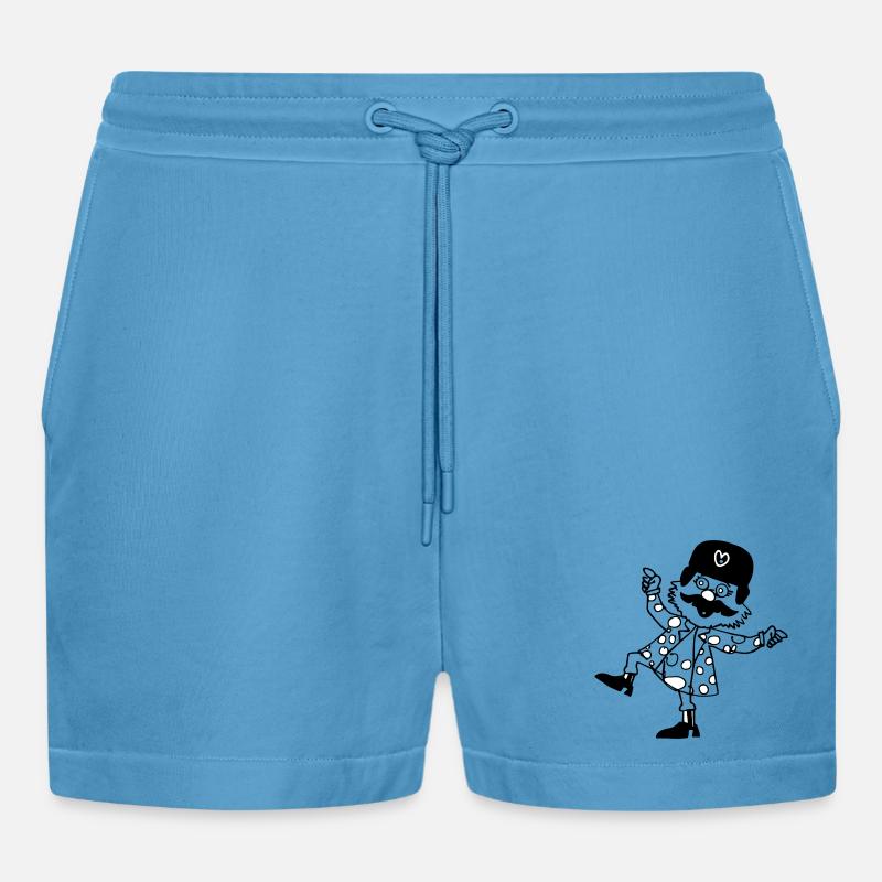 Welcome to the Circus - Organic Relaxed Cropped Shorts Made in EU -  Sol Blue