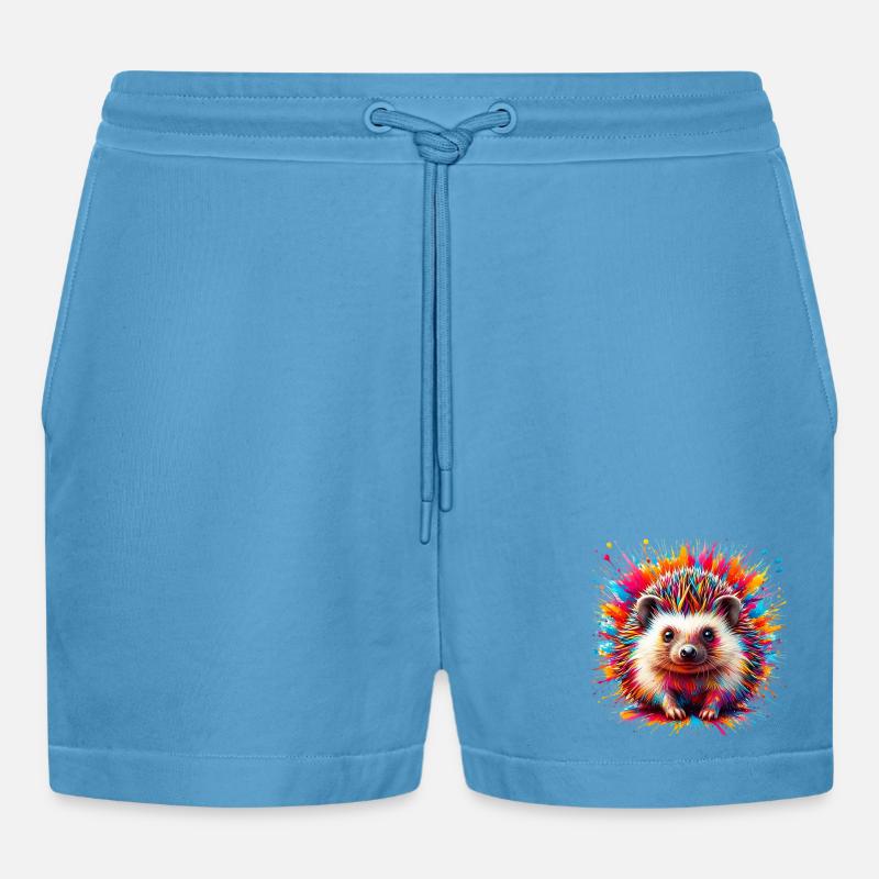 Igel - Organic Relaxed Cropped Shorts Made in EU -  Sol Blue