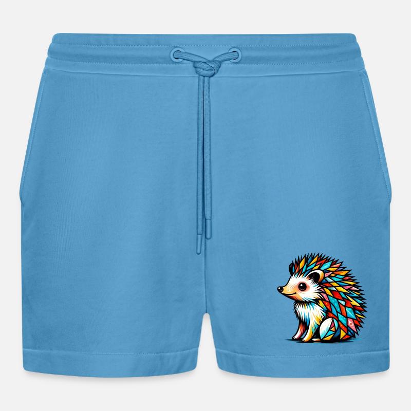 Igel - Organic Relaxed Cropped Shorts Made in EU -  Sol Blue