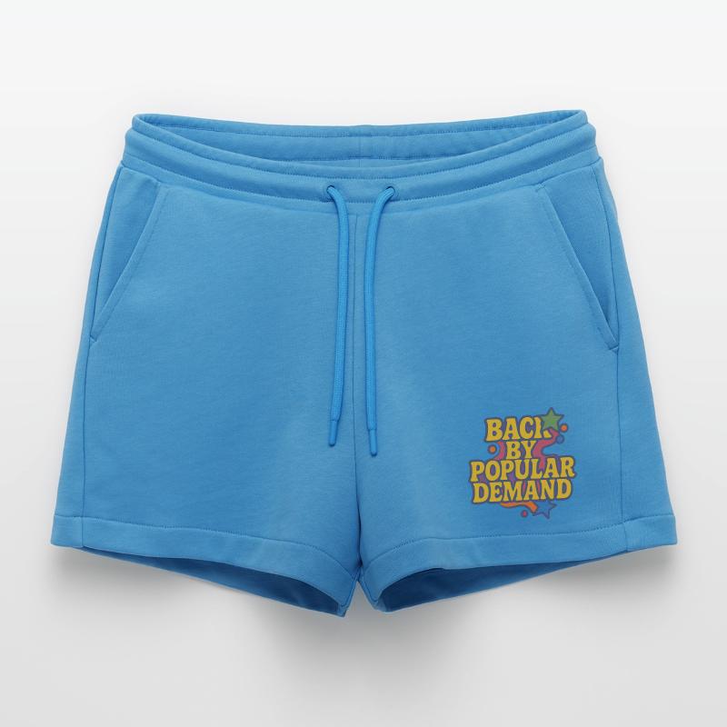 Back by Popular Demand Retro Script Organic Relaxed Cropped Shorts Made in EU