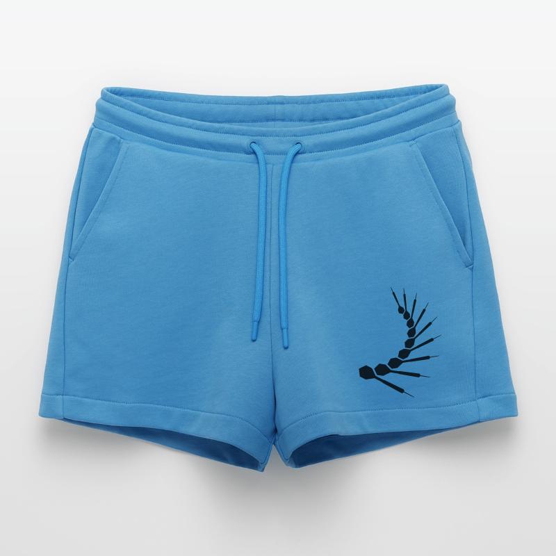 Dart Pattern Organic Relaxed Cropped Shorts Made in EU