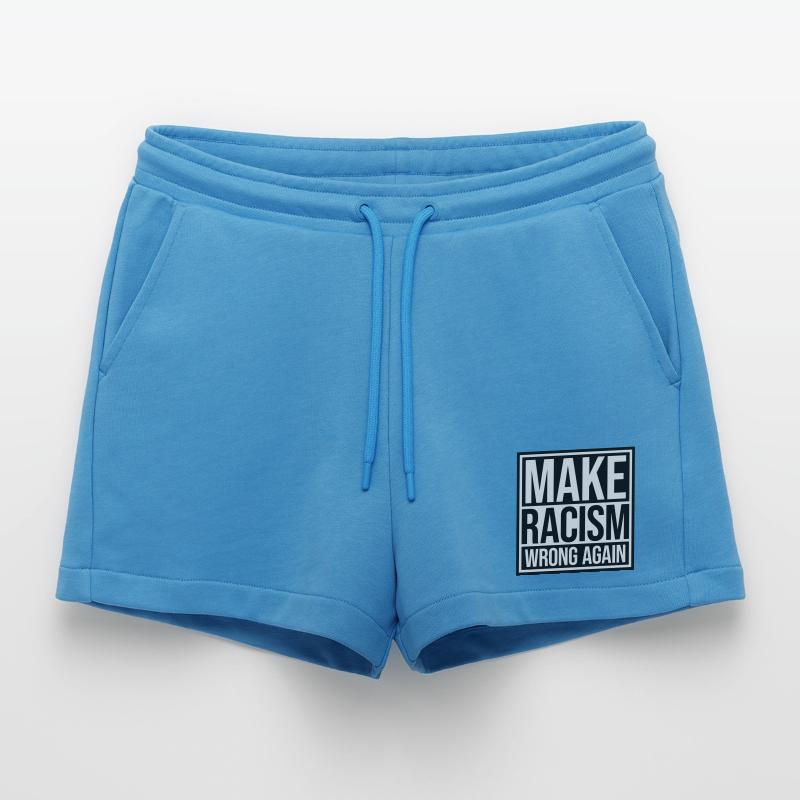 make racism wrong again Organic Relaxed Cropped Shorts Made in EU